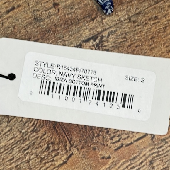 Rachel Pally Ibiza bikini bottoms Navy Sketch Size Small NWT - Picture 4 of 7